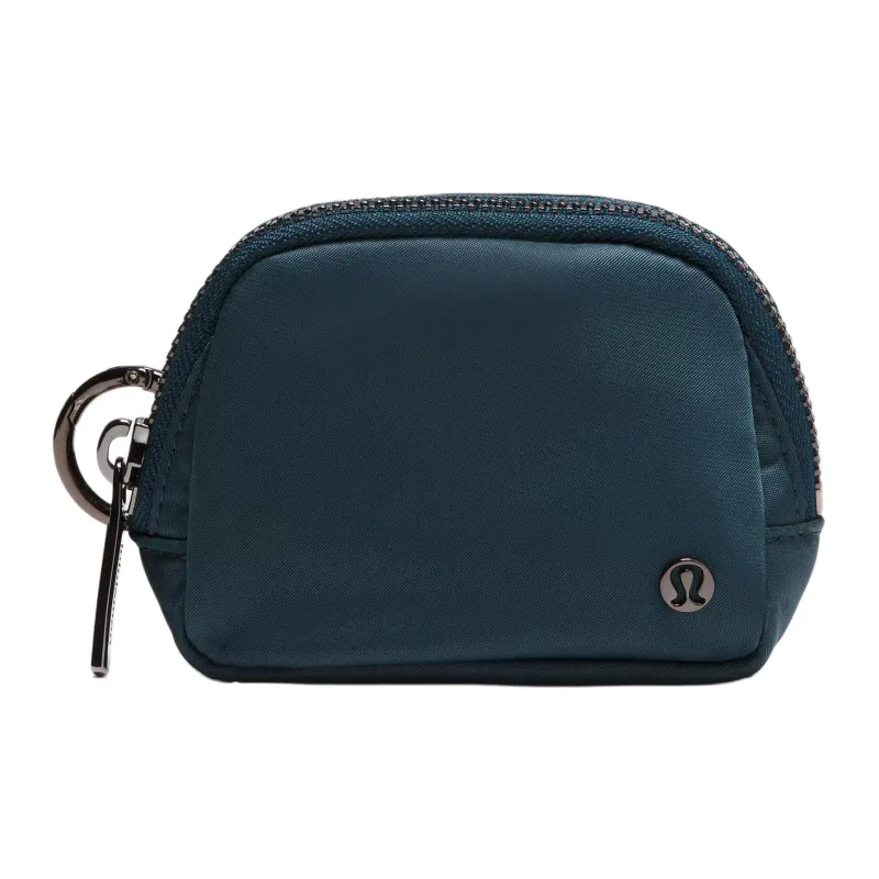 Lululemon Everywhere Nylon Coin Purse Regular Unisex Twisted Cyan/Black-0