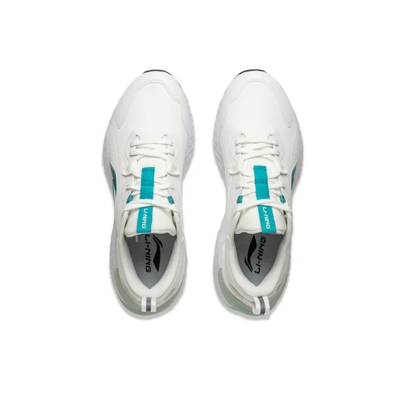 LiNing Slip Resistant Lightweight Rebound Low Top Casual Shoes Men's Standard White-3