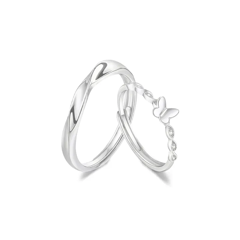 FANFRI Sterling Silver Rings Unisex Birthday Gift Box-0