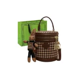 Brown Houndstooth+Pendant