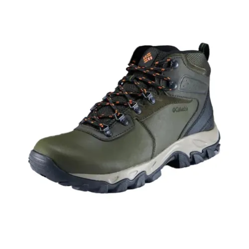Columbia Newton Ridge Plus 2 Anti Slip Wear Resistant Mid Top Trekking Shoes Men's Dark Green