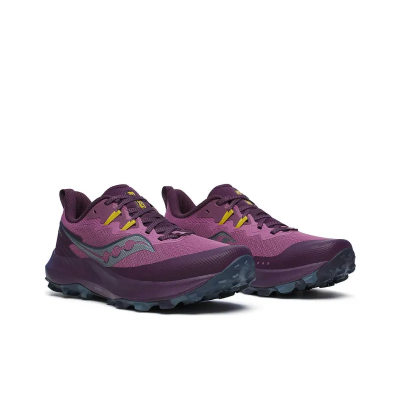 Saucony PEREGRINE 14 Anti-Slip Wear-Resistant Low-Top Trail Running Running Shoes Women's Purple-2