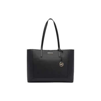 MICHAEL KORS Calfskin Tote Bag Shopping Bag Shoulder Bags Large Size Women's Black