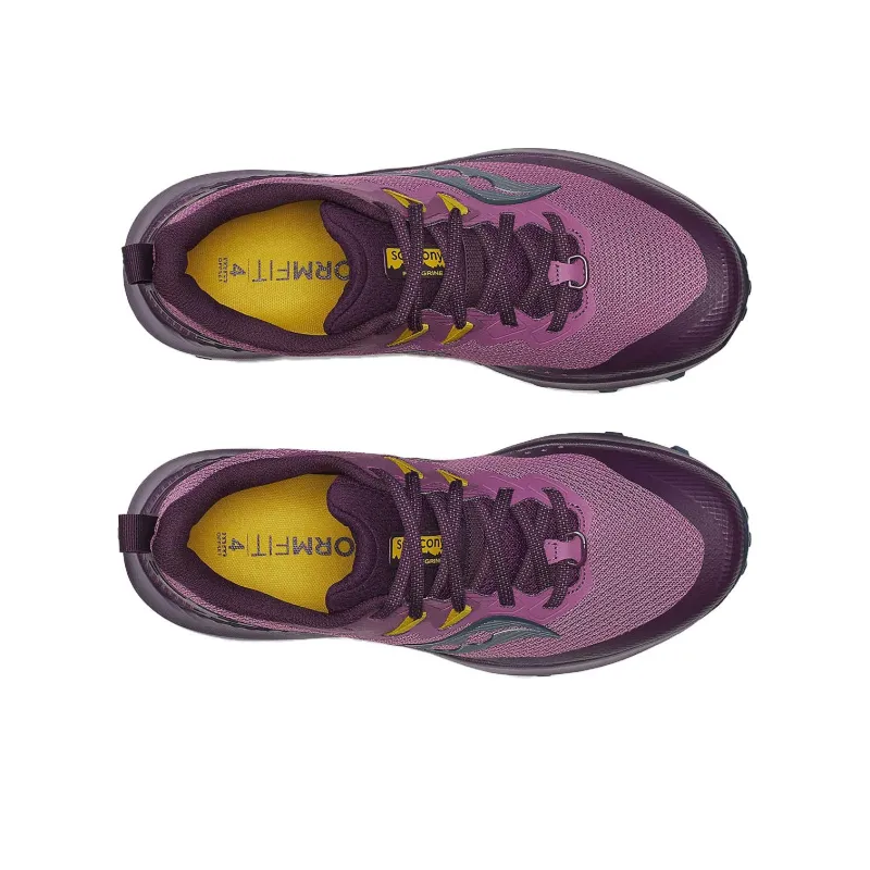 Saucony PEREGRINE 14 Anti-Slip Wear-Resistant Low-Top Trail Running Running Shoes Women's Purple-3