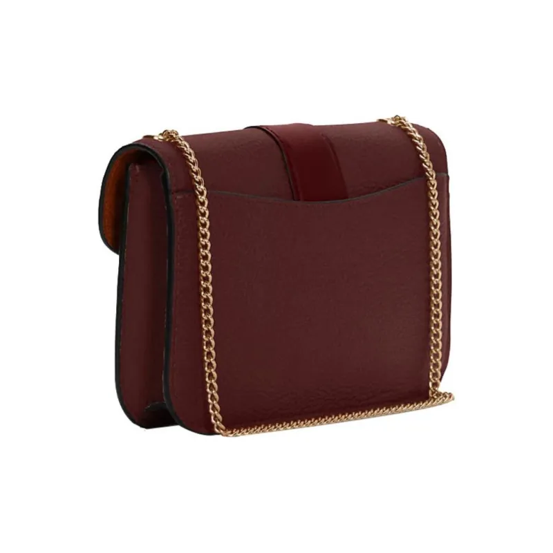 COACH Georgie Litchi Grain Leather Crossbody Dionysus Shoulder Bag Trumpets Women's Pink & Red Brown-1