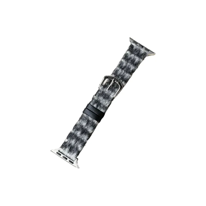 Warbler Dew Compatible With Apple Watch S9/S8/SE/7/6/5/4/3 Fall And Winter Plaid Woolen Strap-4