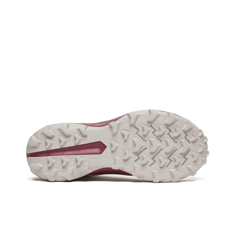 Saucony PEREGRINE 14 Anti Slip Wear Resistant Low Top Trail Running Shoes Women's White Red Pink-5
