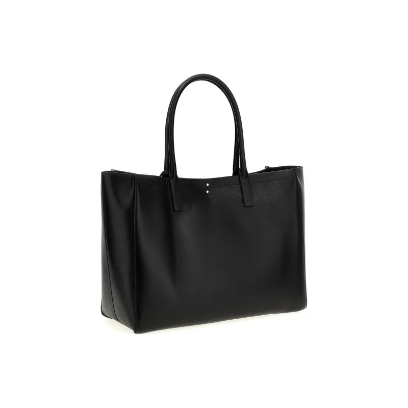 Valentino Calfskin Tote Bag Shopping Bag Handbag Medium Size Women's Black-2
