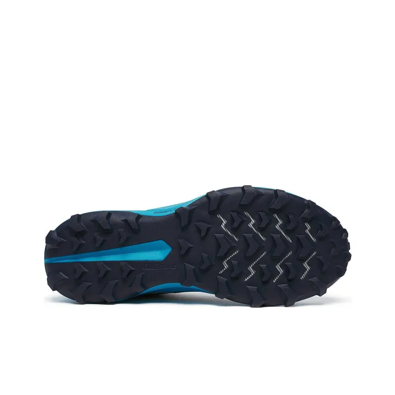 Saucony PEREGRINE 14 Anti Slip Wear Resistant Low Top Trail Running Shoes Women's Gray Blue-5