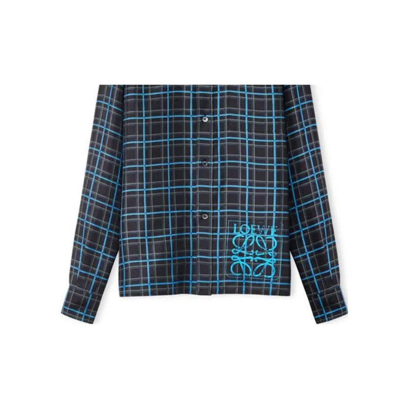 LOEWE Anagram Stamp Check Shirt-5
