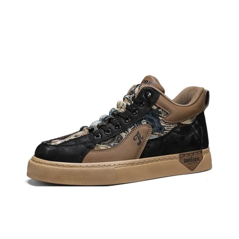 Tonlion Anti-Slip And Wear-Resistant Lightweight High-Top Skateboard Shoes Men's-6