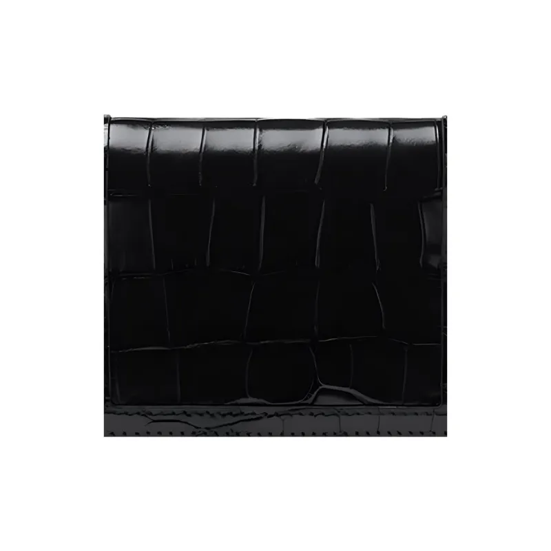 VERSACE Greca Goddess Cow Leather With Lambskin Wallet Regular Women's Black-4
