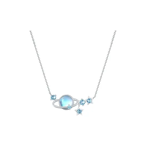 GRACE GIRL 925 Sterling Silver Moonstone Necklaces Women's