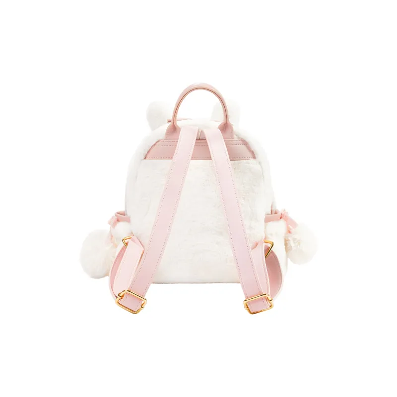 Miffy Fabric Backpack Women's White Pink/Blue Denim-2