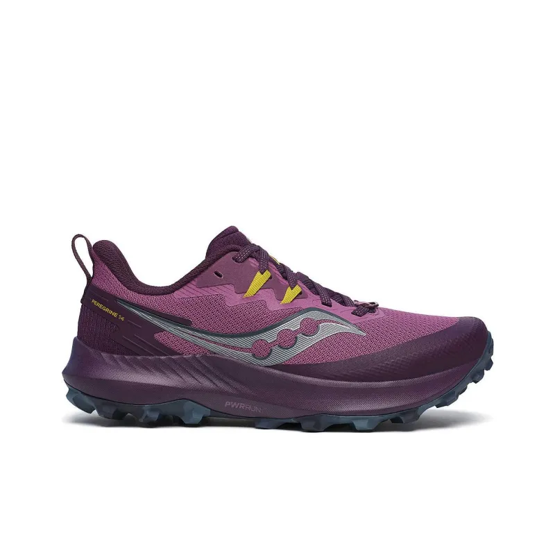Saucony PEREGRINE 14 Anti-Slip Wear-Resistant Low-Top Trail Running Running Shoes Women's Purple-1