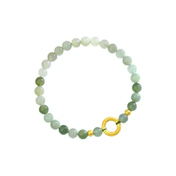 Drunk On The City Hetian Jade Bracelets Pale Greenish White Jade Unisex