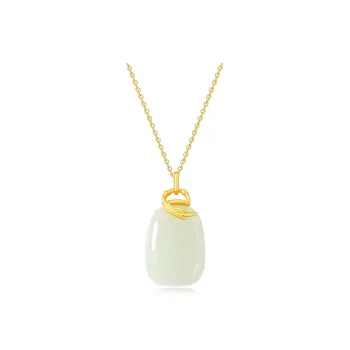YUANYUXIANG Hetian Jade Necklaces White Jade/Pale Greenish White Jade Women's
