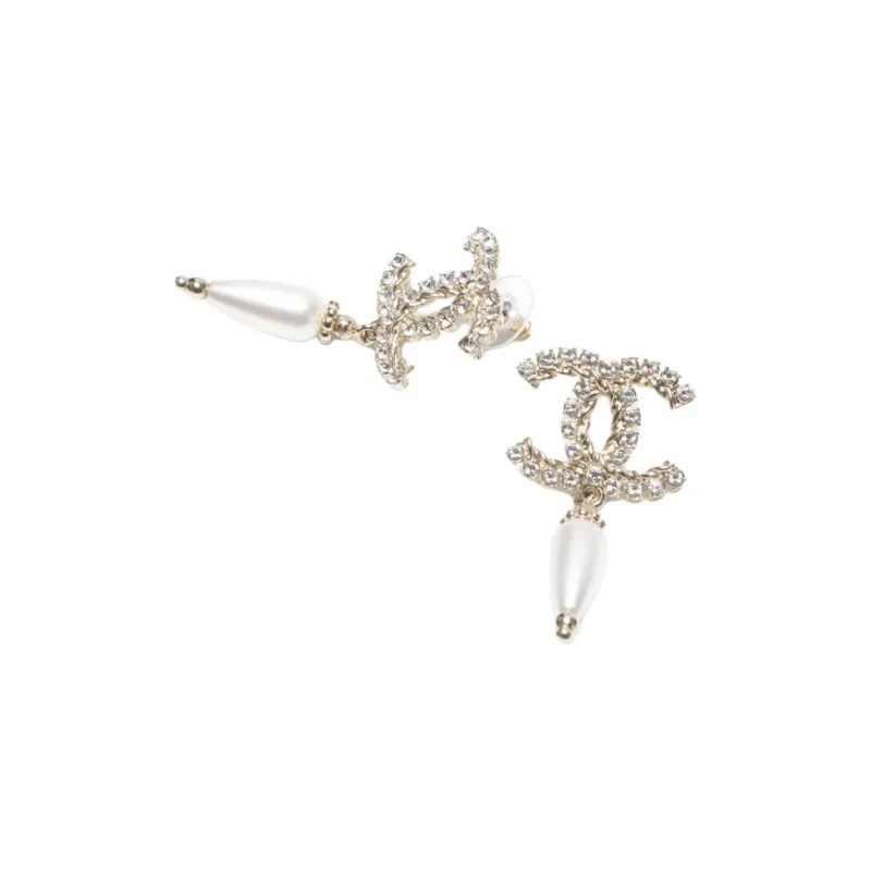 CHANEL 2021 Cc Faux-pearl Earrings-2