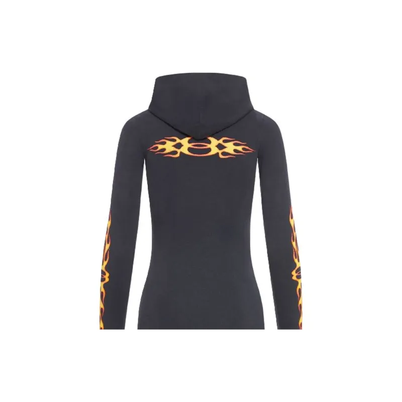 Balenciaga Logo Printed Hoodie Dress-4