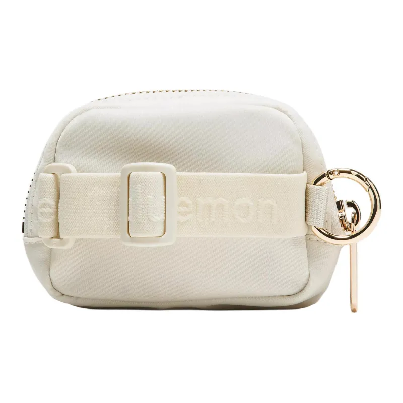 Lululemon Everywhere Nylon Coin Purse Regular Unisex Bone & Gold-1