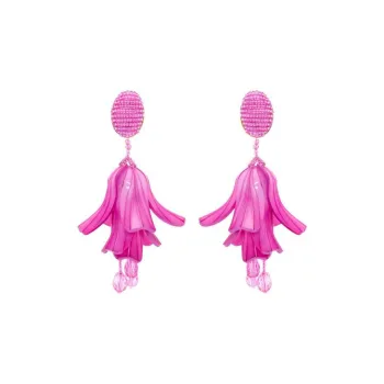 Oscar De La Renta Classic Impatiens Clip on Earrings