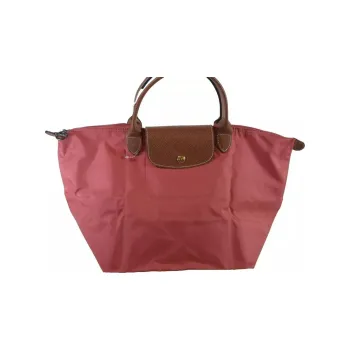 LONGCHAMP Le Pliage Nylon Handbag Medium Size Women's Pink