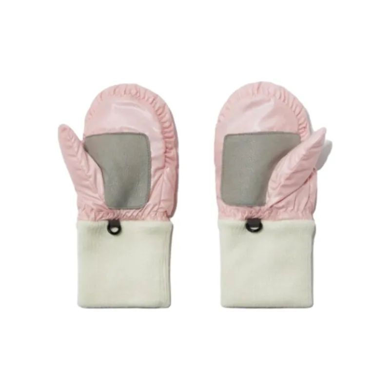 FILA Acrylic, Polyurethane, Natural Leather Gloves Kids' Pink-1
