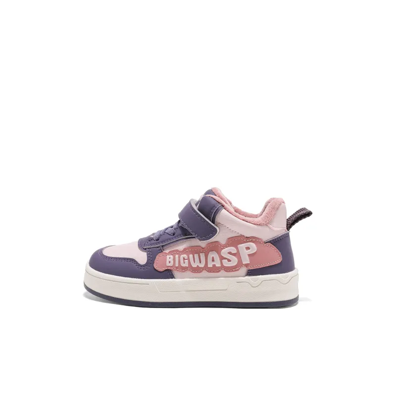 BIG WASP Wear Resistant Lightweight Cushioning Warm Mid Top Kids Lifestyle Shoes Kids'-6