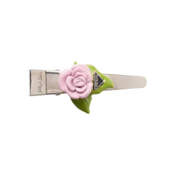 PRADA Metal Hair Clips Women's Pink