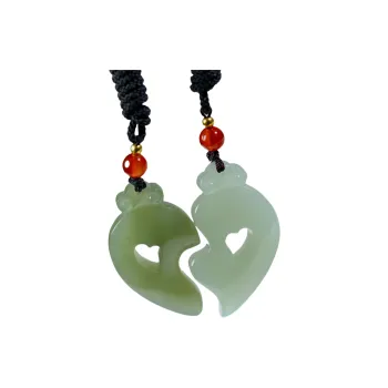 Jade Charm Yao Hetian Jade Necklaces White Jade/Pale Greenish White Jade Unisex