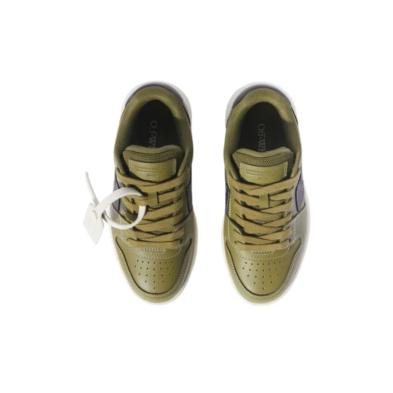 OFF-WHITE Out Of Office Low-Top Kids Lifestyle Shoes Green Kids'-3