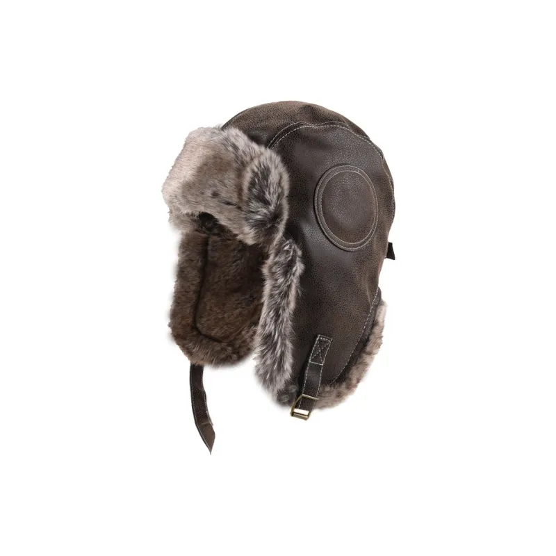 AAJF PU+Cotton Polyester Blend Blend Trapper Hats Unisex-1