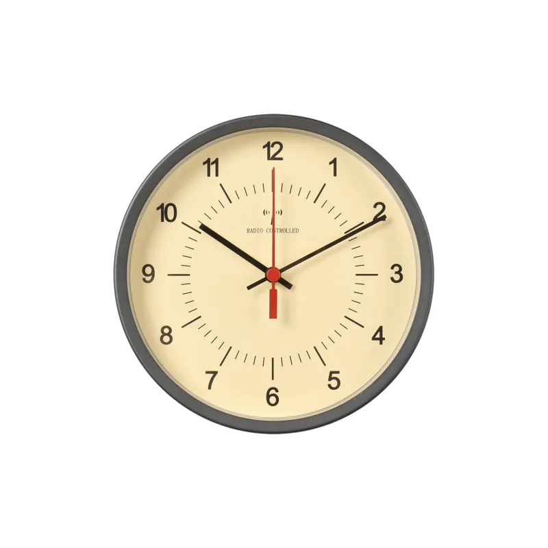 HENSE Radio Movement Metal Desk Clock Unisex Yellow Watch Dial HD292-0