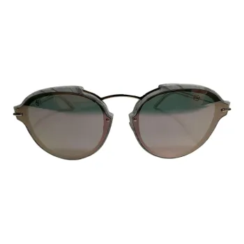 DIOR Metal Acetate Oval Sunglasses Unisex Gray