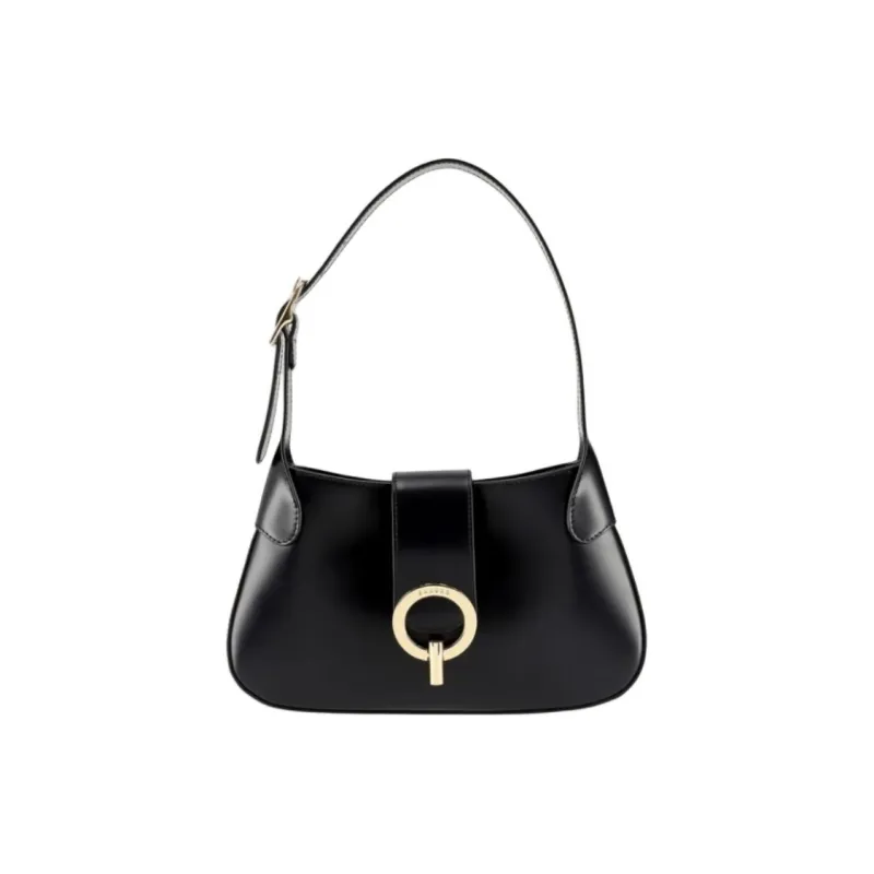 Sandro Cow Leather Handbag Shoulder Bag Medium Size Women's Black-0