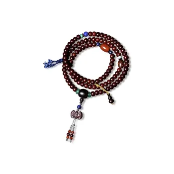 FANGYUANXIAOFU Rosewood Beaded Bracelet, New Chinese Style Plate Playing Rosary Handheld Item Unisex