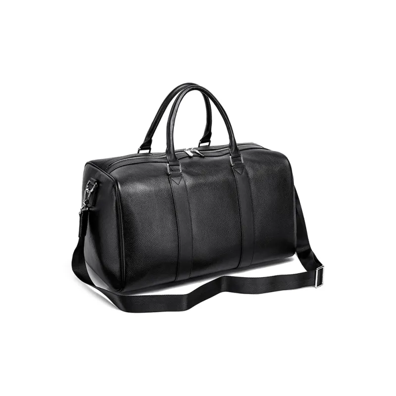 FAIRWHALE Top Grain Cow Leather Travel Bag Regular Men's Black-3