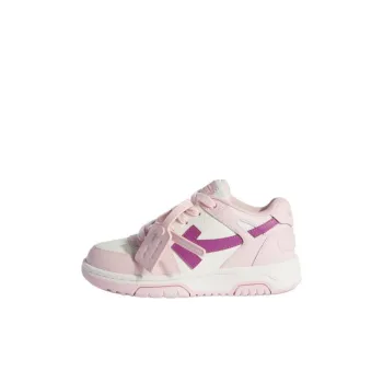 OFF WHITE Out Of Office Low Top Kids' Skateboarding Shoes Pink White Kids'