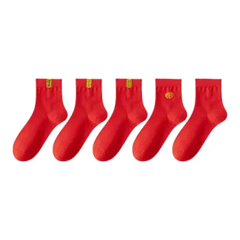 MIIOW Mid Calf Socks Unisex 5 Pack
