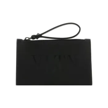 Valentino VLTN Leather Card Holder, Wallet Men's Black