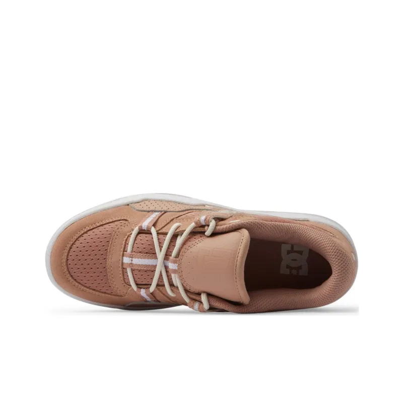 DC Shoes Construct Anti Slip Wear Resistant Low Top Skateboard Shoes Women's Brown-3