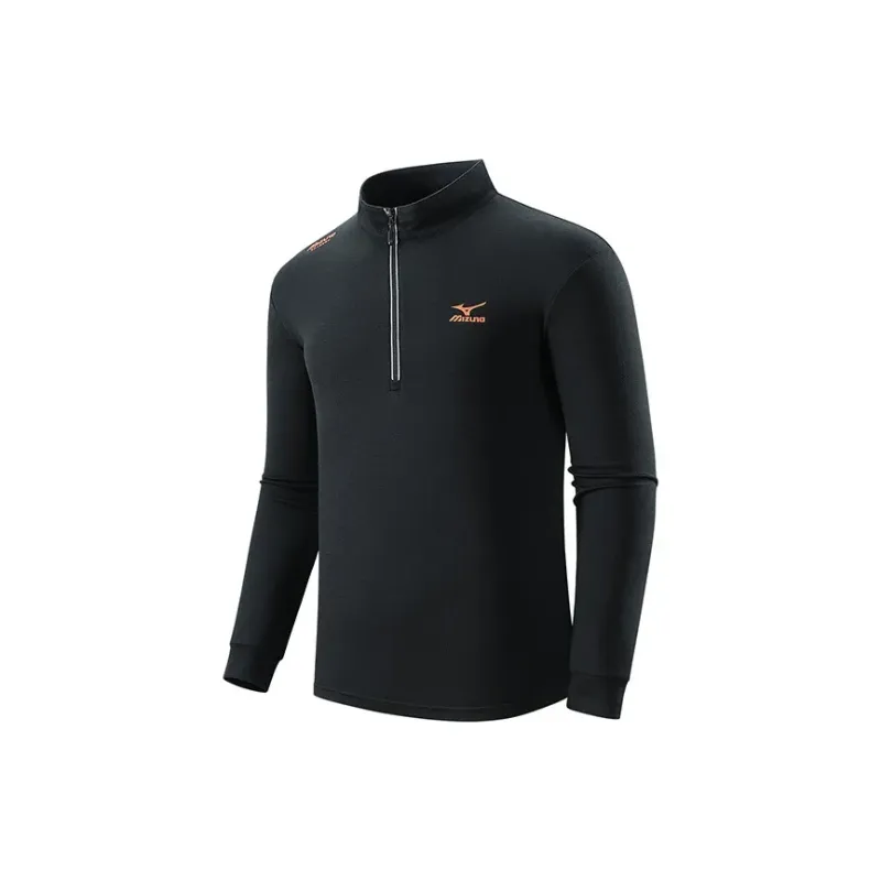 Mizuno Cashmere Sweater Men's Black Comes With Necklace-1