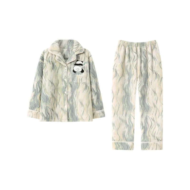 WANANNI Pajama Set Women's Light Green-0