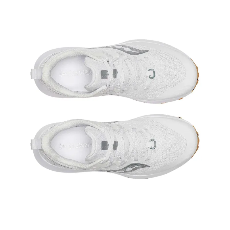 Saucony PEREGRINE 14 Anti Slip Wear Resistant Low Top Trail Running Shoes Women's White-3