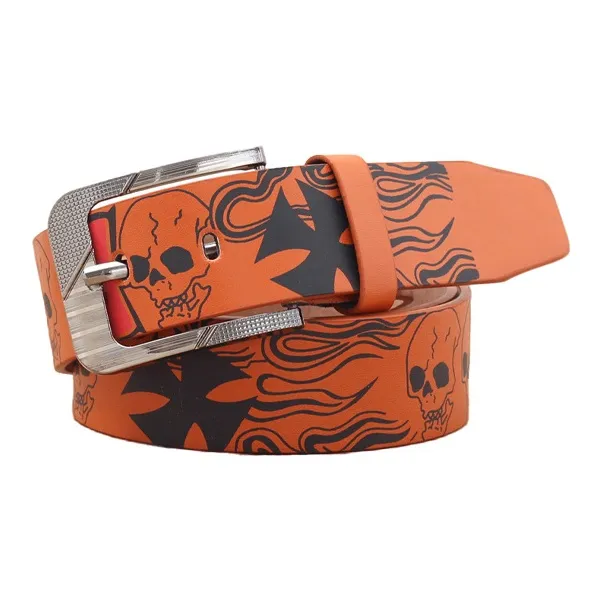 JONNY MOORE Alloy/PU Artificial Leather Belts Unisex 3.7cm-8