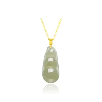 Zocai Hetian Jade Necklaces Pale Greenish White Jade Women's