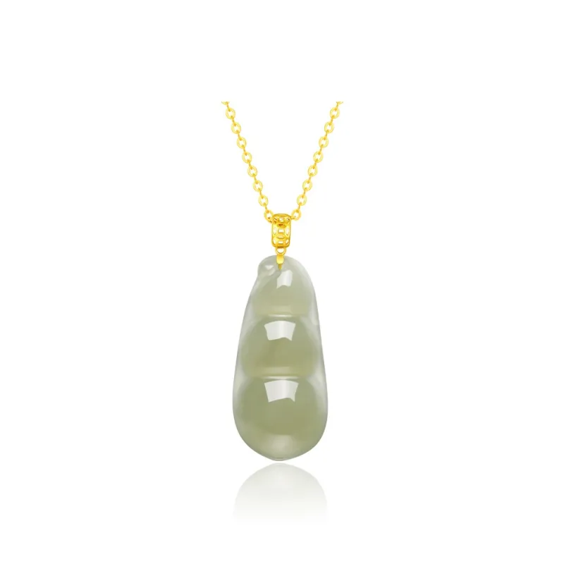 Zocai Hetian Jade Necklaces Pale Greenish White Jade Women's-0