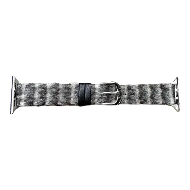 Warbler Dew Compatible With Apple Watch S9/S8/SE/7/6/5/4/3 Fall And Winter Plaid Woolen Strap-2