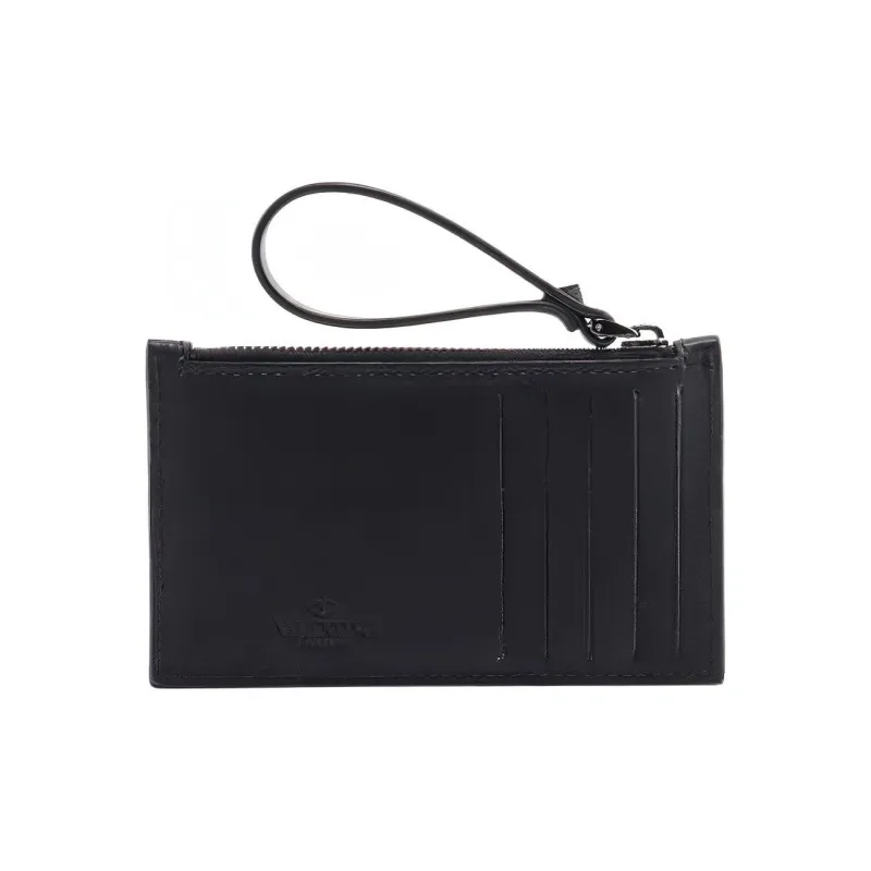 Valentino VLTN Leather Card Holder, Wallet Men's Black-2