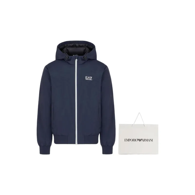 EMPORIO ARMANI Logo print Zip up Hoodie-5